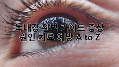 👀 녹내장 완벽 가이드: 증상, 원인, 치료, 예방 A to Z 🛡️
